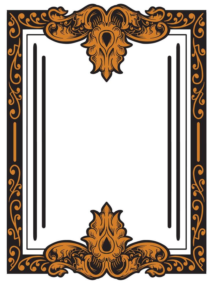 Vintage Baroque Ornamental Frame for Luxury Events vector