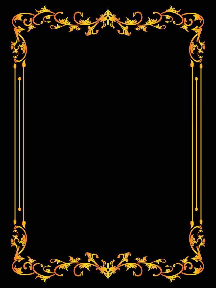 Decorative Ornate Border with a Timeless Wedding Aesthetic vector