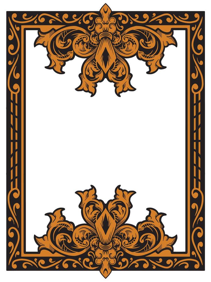 Ornamental Decorative Frame for Timeless Branding vector
