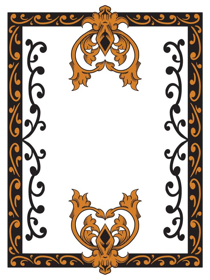 Hand-Drawn Ornamental Frame with Delicate Borders vector