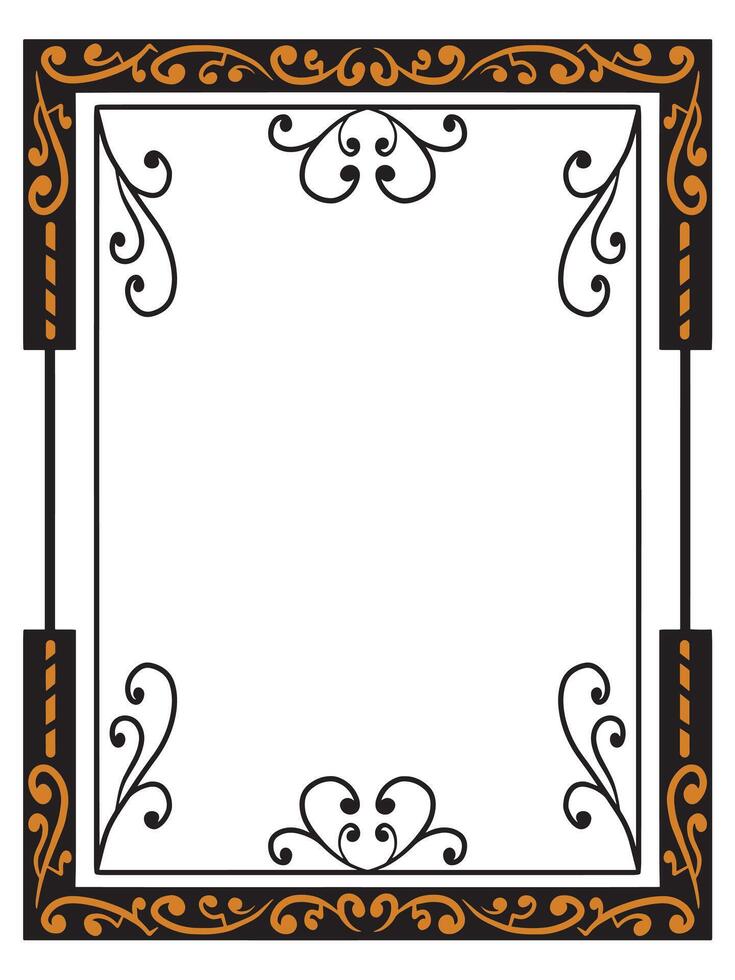 Ornamental Flourish Frame for Event Branding vector