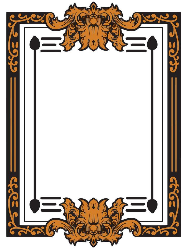 Elegant Vintage Border with Ornamental Flourishes vector