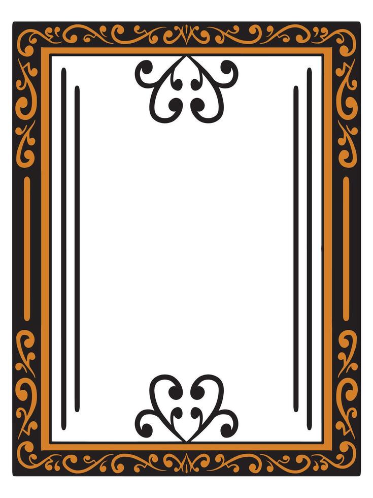 Ornamental Floral Border with Artistic Flourishes vector