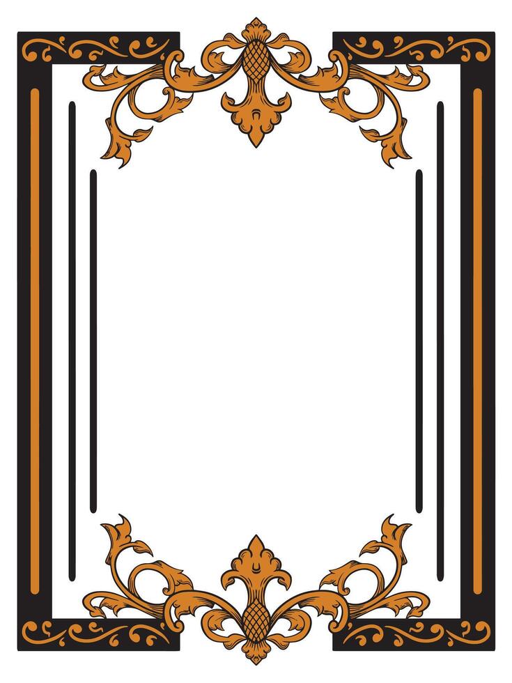 Intricate Floral Ornamental Frame for Artistic Use vector