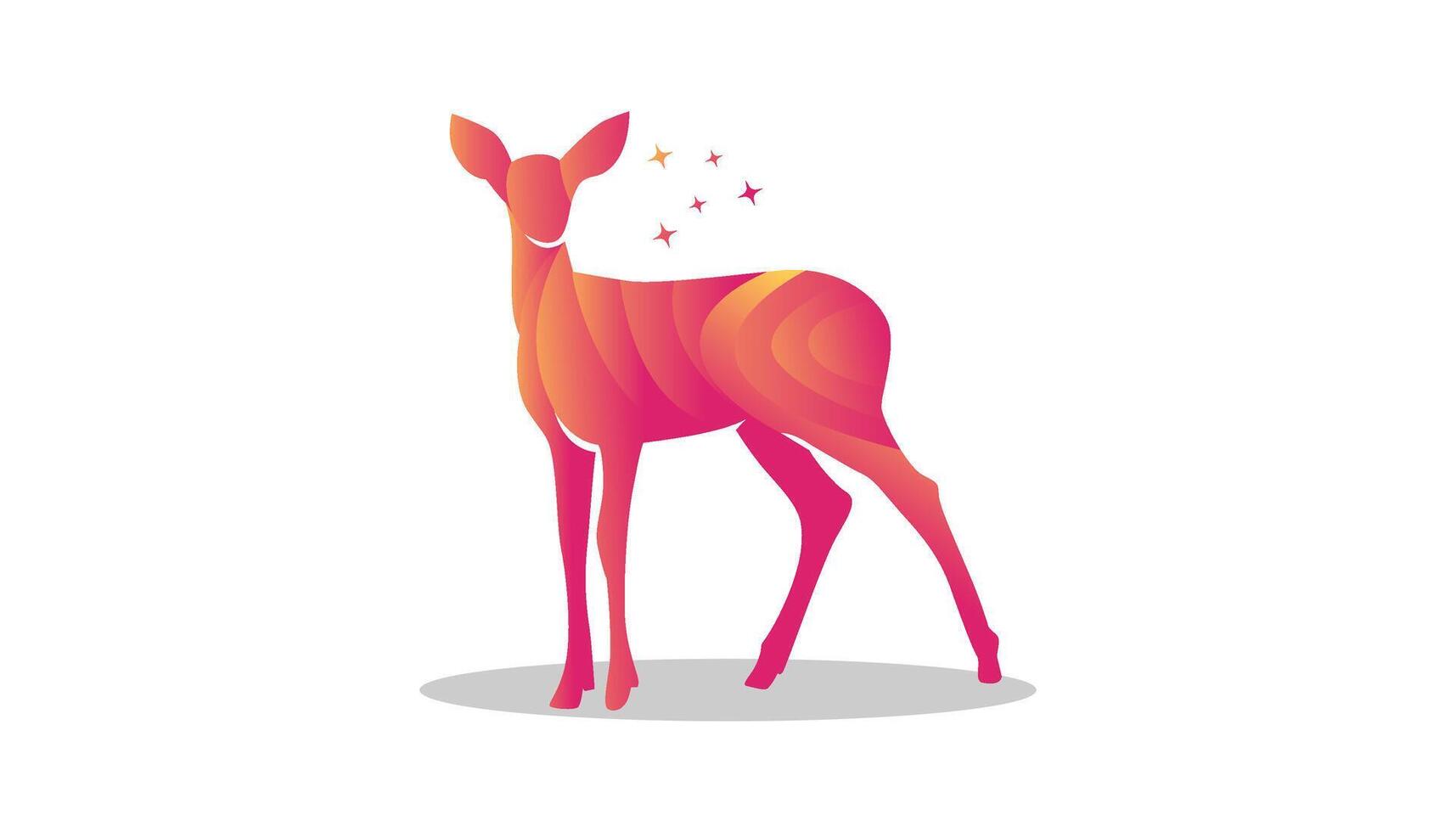 deer illustration design template. vector