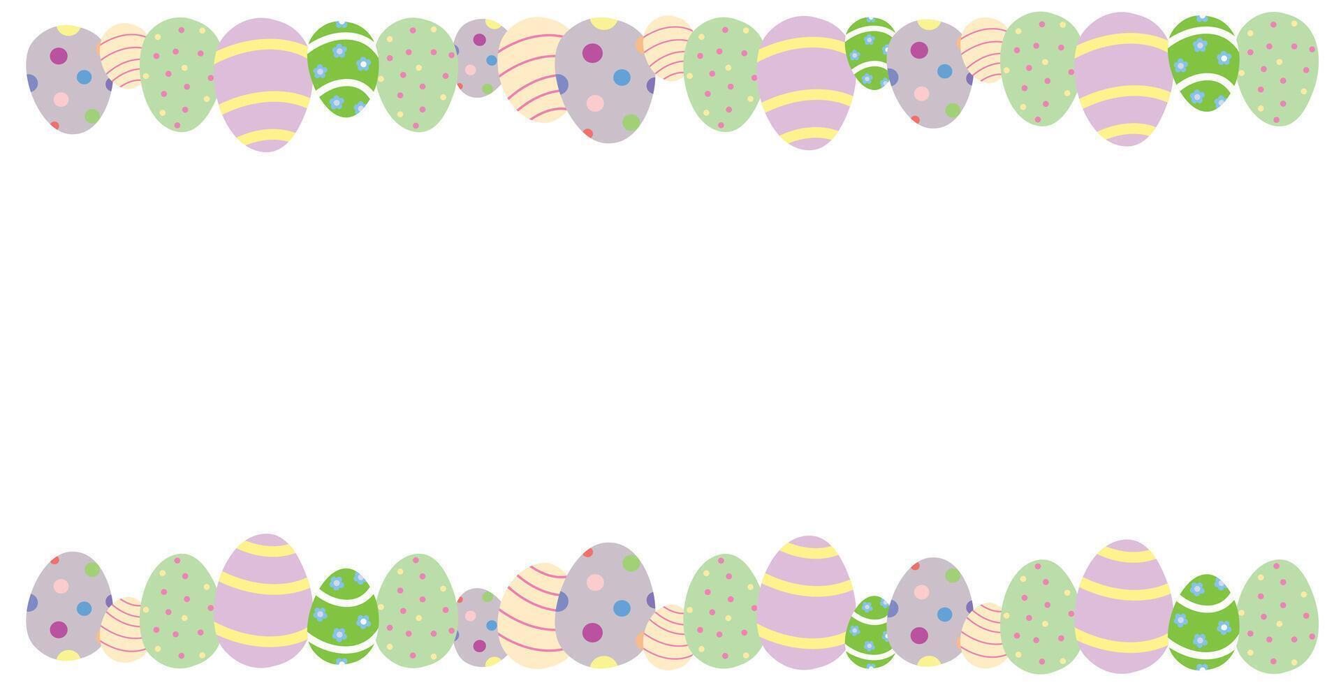 Easter egg border frame free printable vector
