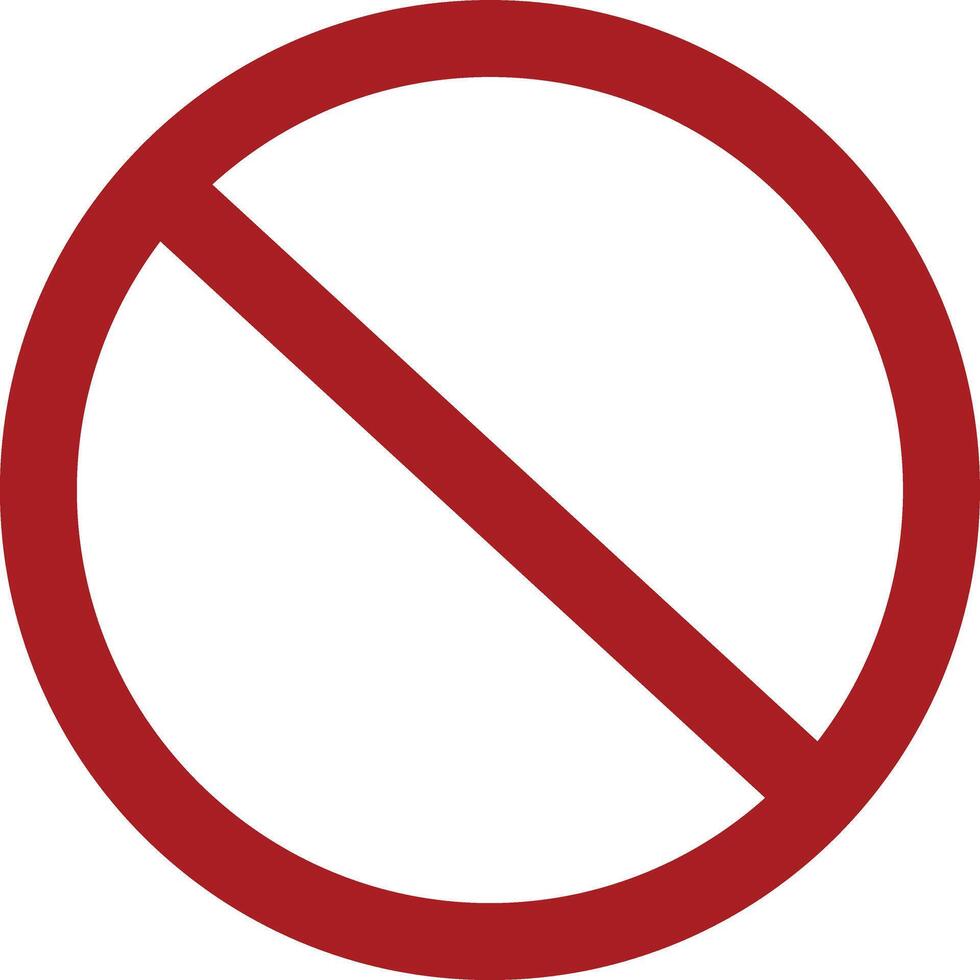 No sign on white background vector