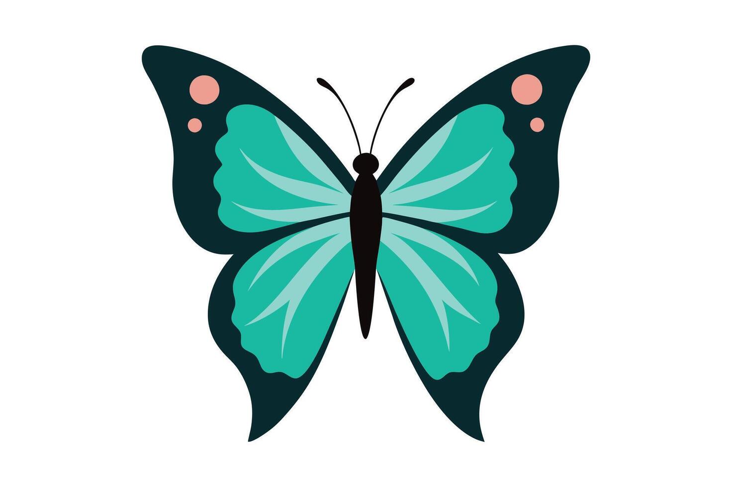 cute colorful butterfly vector
