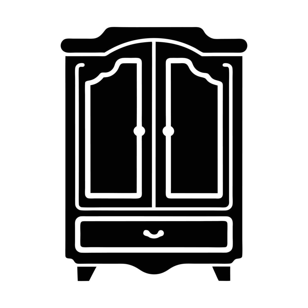 Armoire Icon Silhouette vector