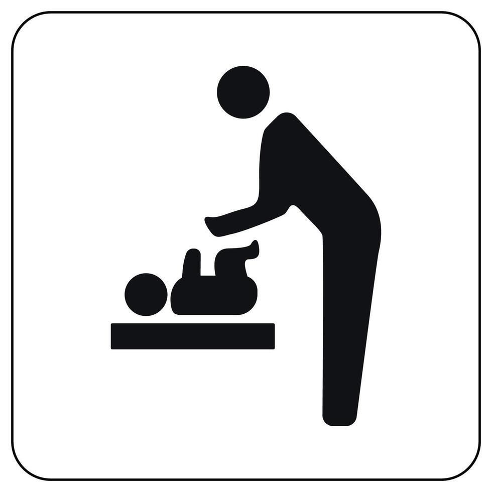 simple flat graphic of Baby Changing Station Icon vector