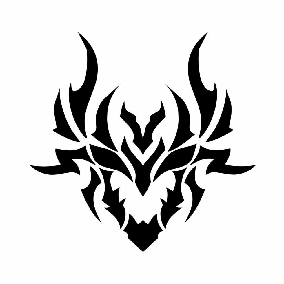illustration graphic of design abstracts tribal art devil face tattoo. perfect for design elements vector