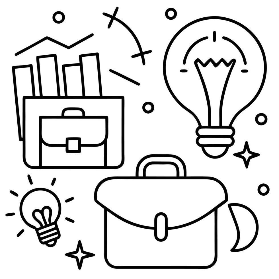 business icons line icon set illustration vector