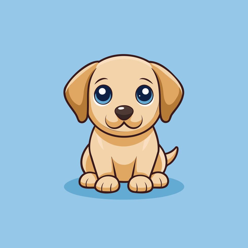 Cute Cartoon Puppy Illustration vector