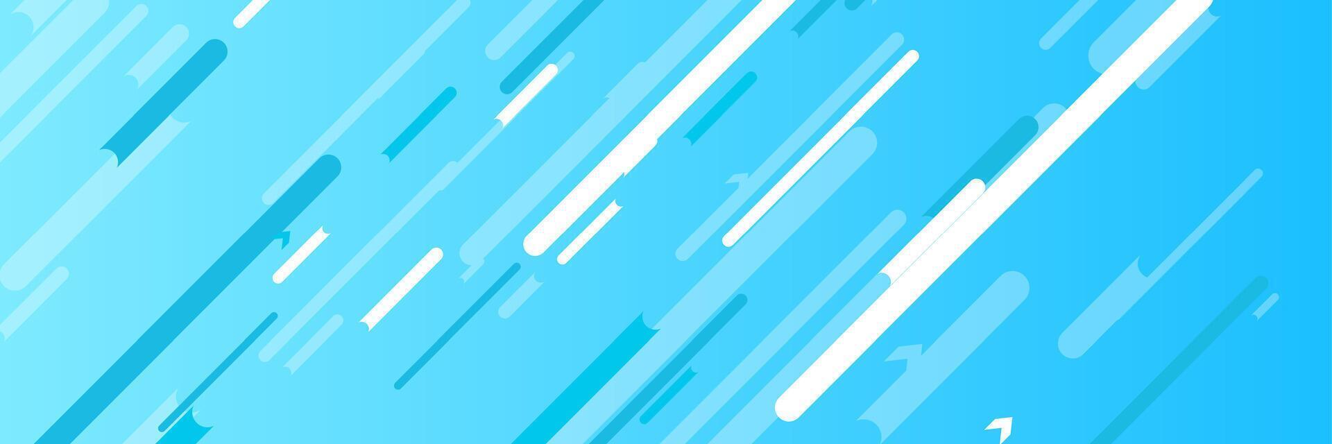 Bright blue minimal geometric abstract banner design vector