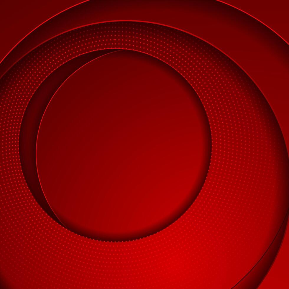 Red geometric circles with dotted lines abstract background vector