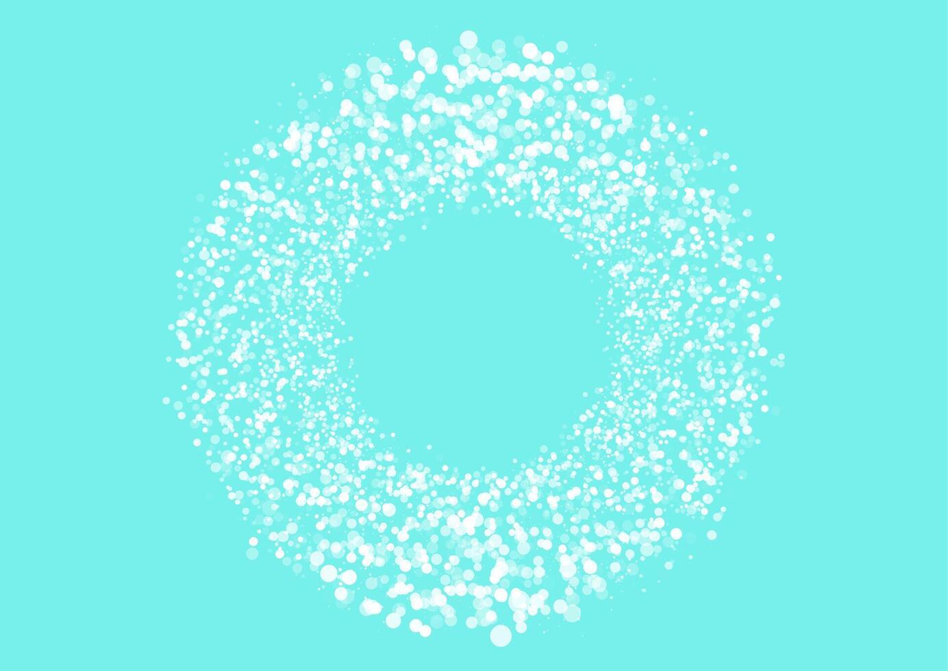 Blue shiny sparkling bokeh particles round element abstract background vector
