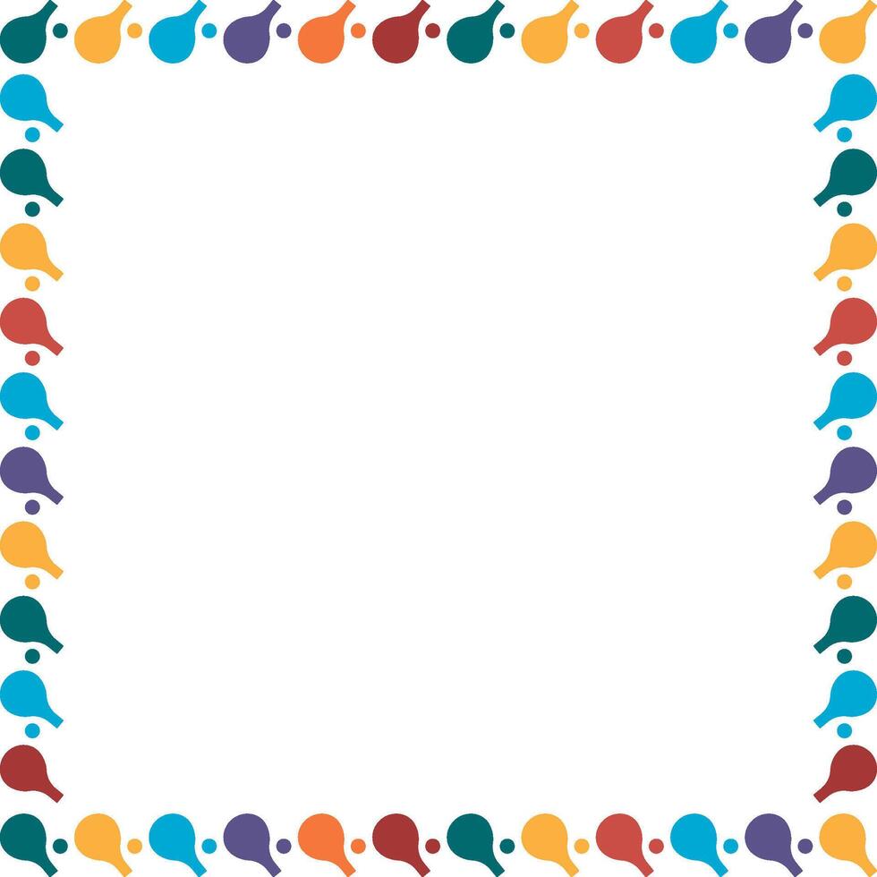 Ping pong game square frame. Colorful design for players template. Frame with empty space for your text vector