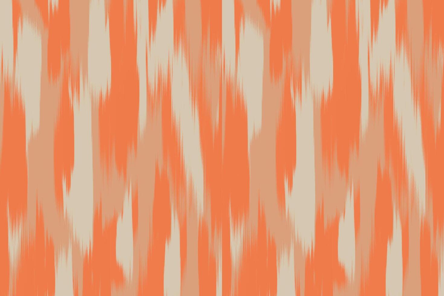 Abstract background Orange Ikat Pattern. Ikat Pattern Design for Background, clothing vector