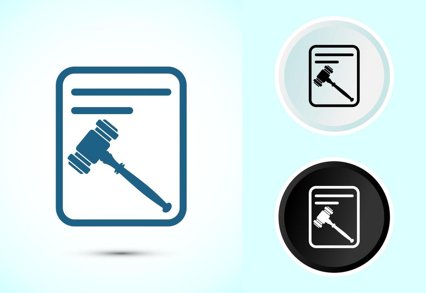 Justice icon design, legal icon for apps and websites, Color black and white vector