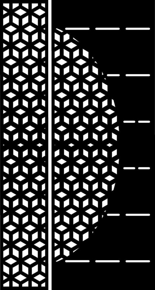 Geometric Patterned Design with Abstract Shapes and Decorative Elements vector
