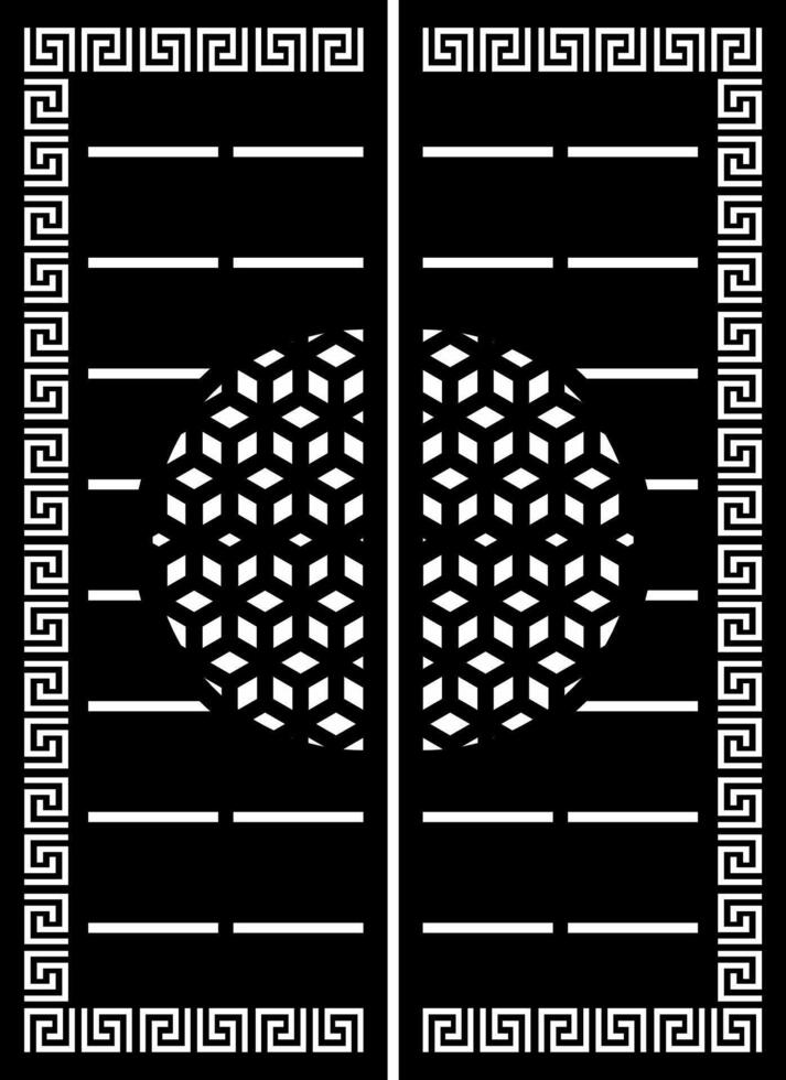 Decorative Laser Cut Metal Gate Design vector