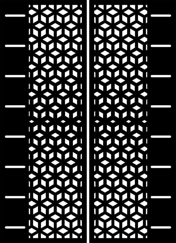 Geometric Cube Patterned Decorative Panel vector