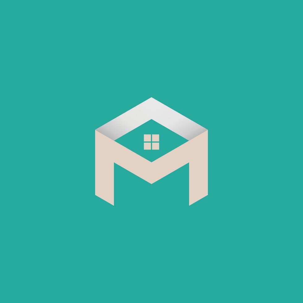 m home logo design vector