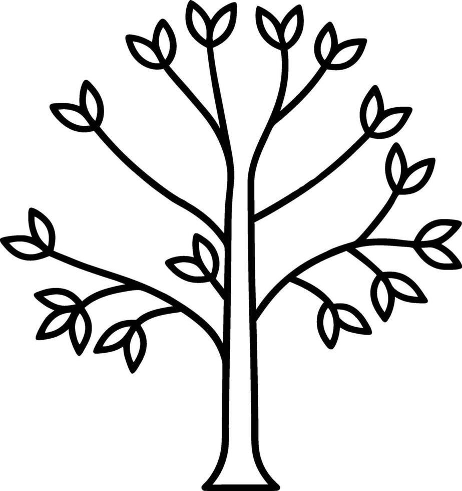 Tree and Birds Silhouette Illustration on Branches vector