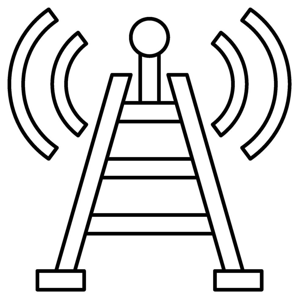Broadcast Outline icon vector