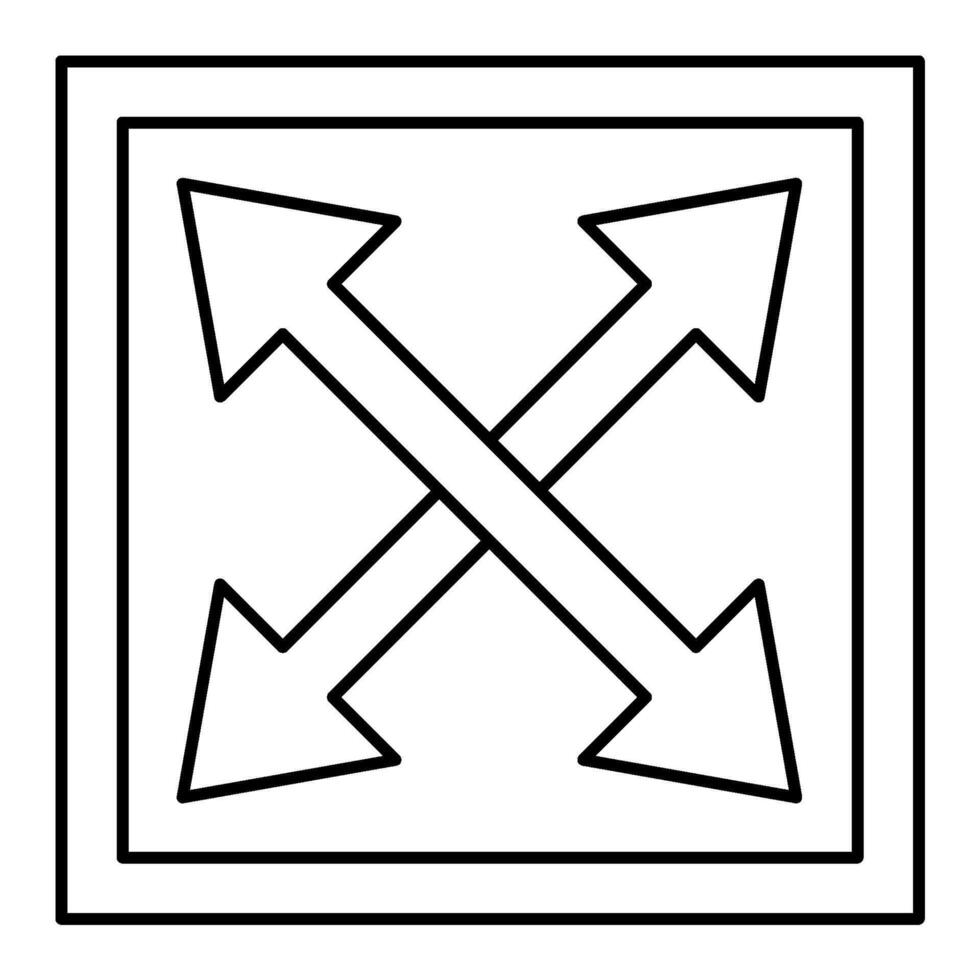 Full sreen Outline icon vector
