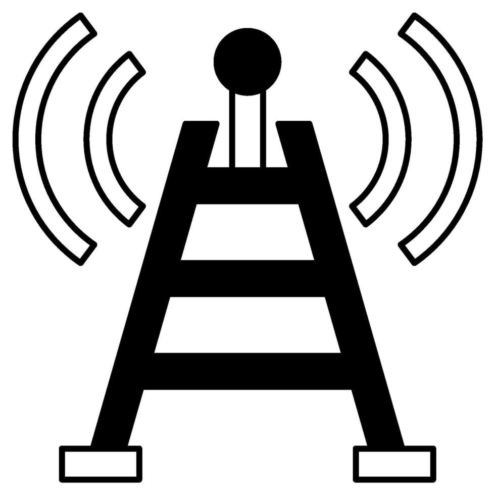 Broadcast Solid icon vector