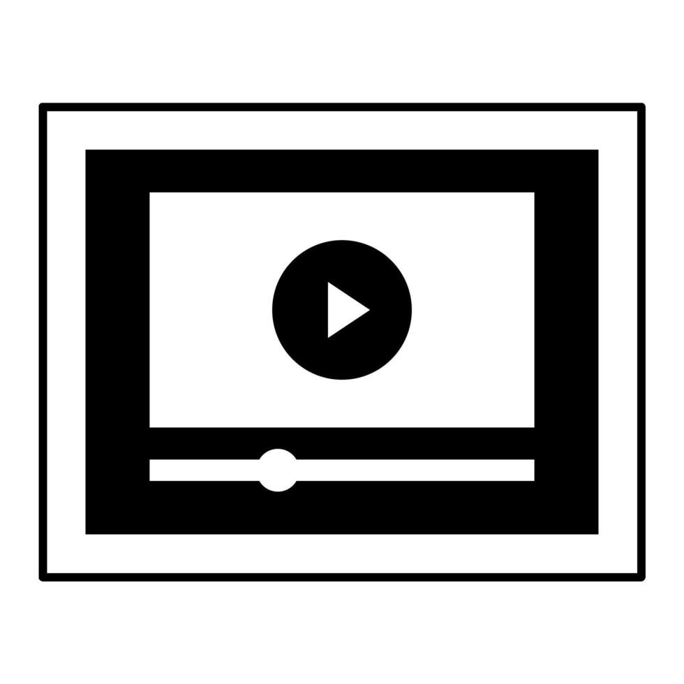 Videos player Solid icon vector