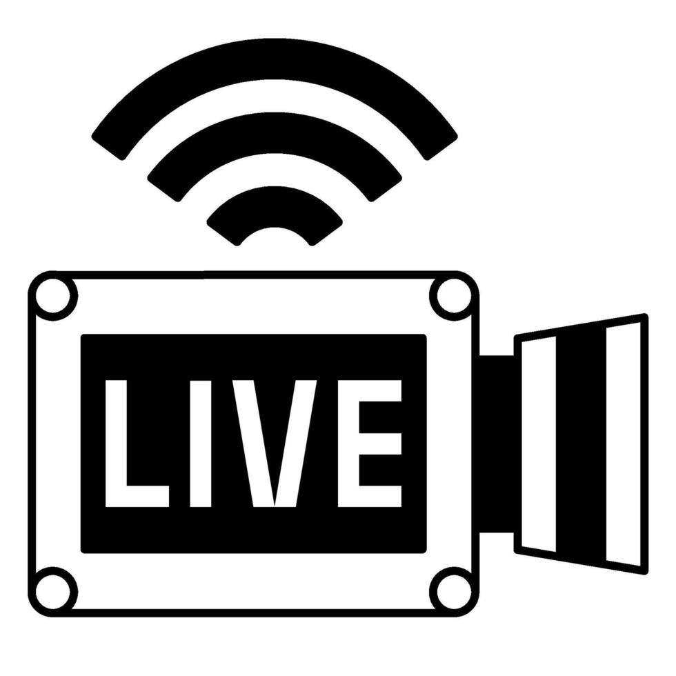 Live Solid icon vector