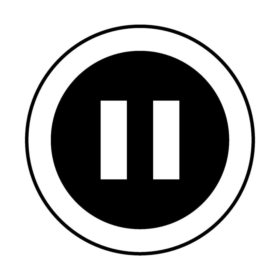 Pause Solid icon vector