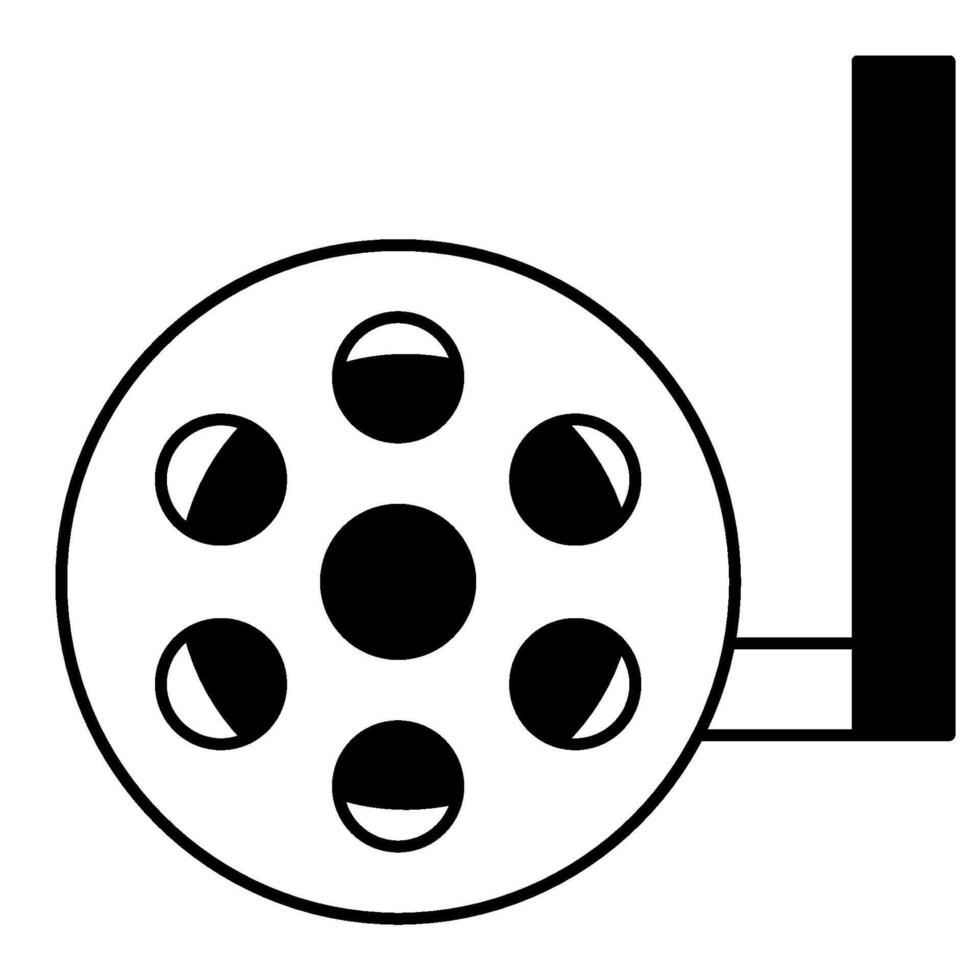 Film Solid icon vector