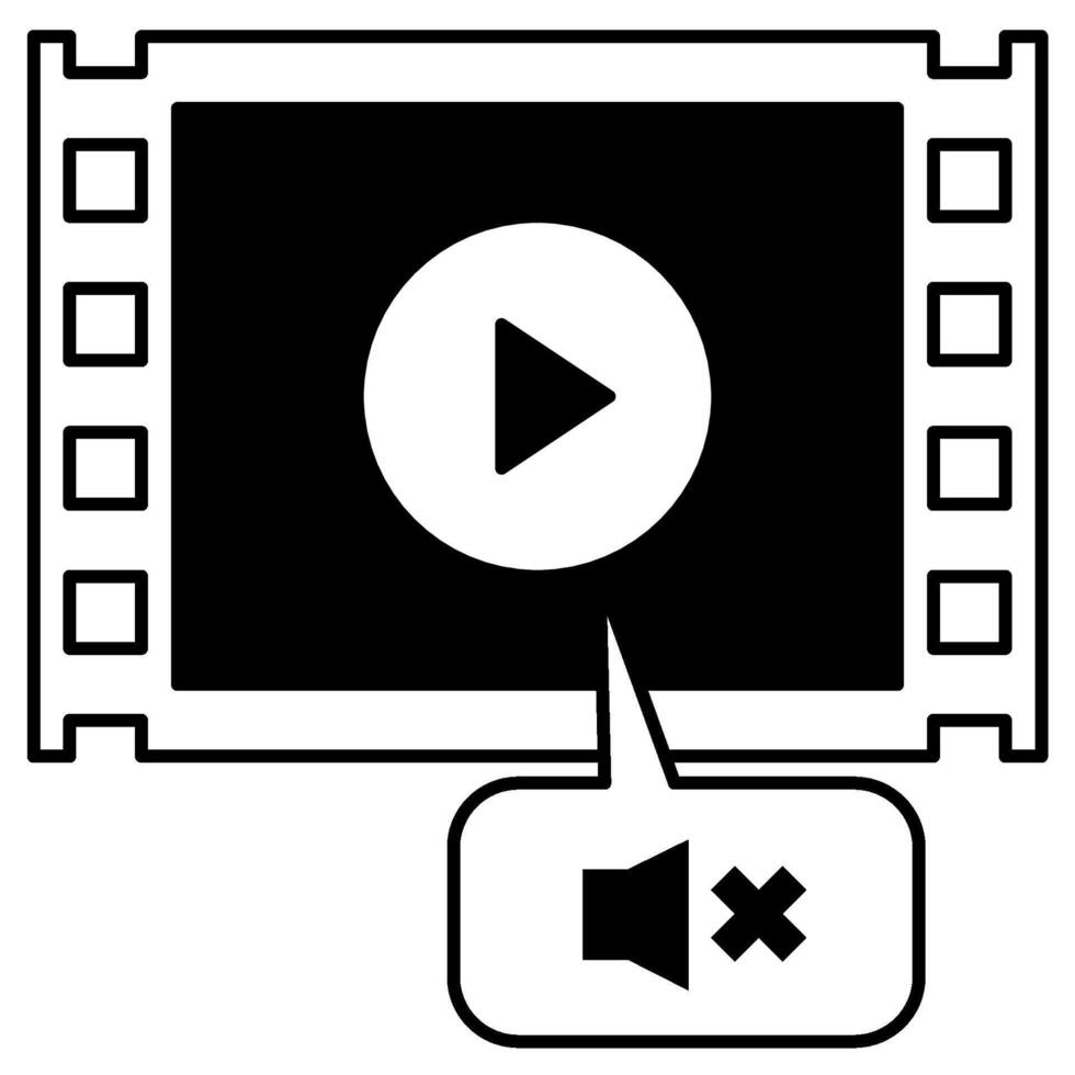Mute Solid icon vector