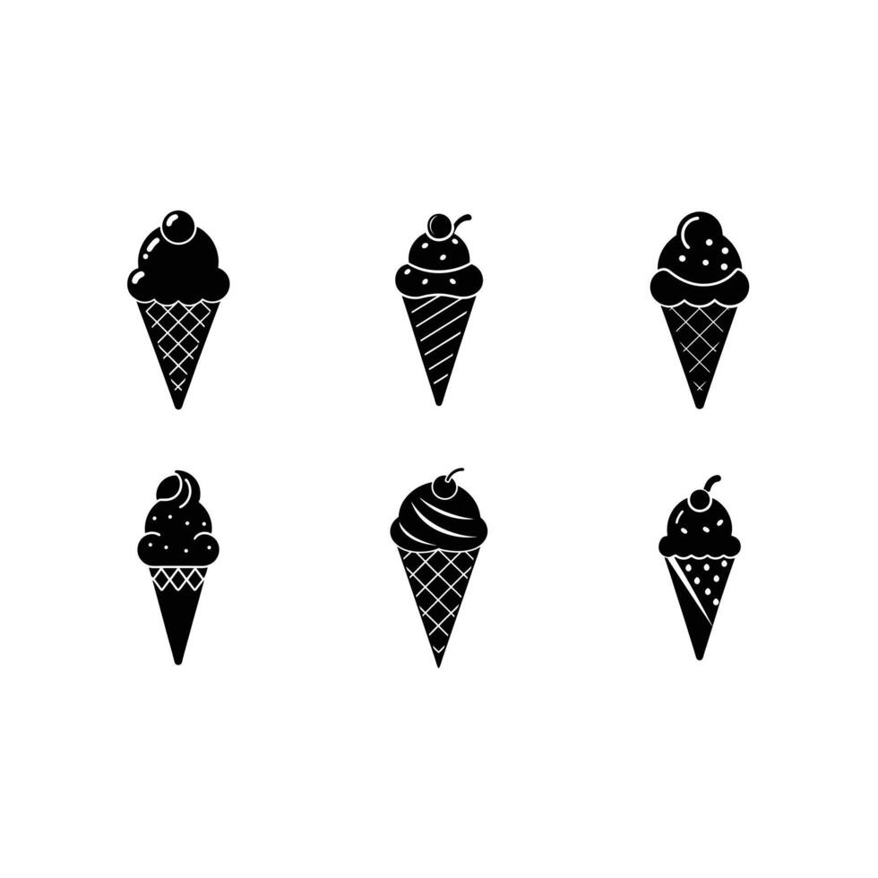 Download a stylish ice cream cone icon for your design projects. Perfect for branding, logos, and creative designs vector