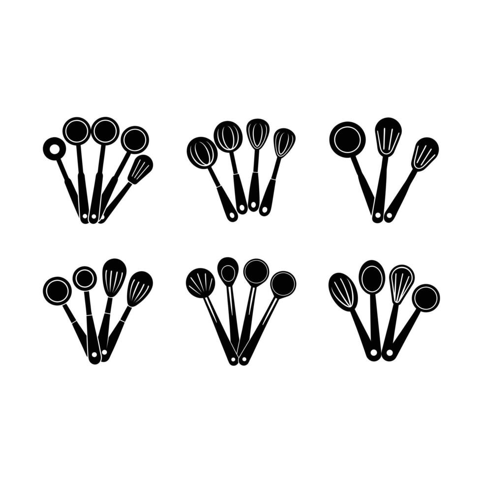 Measuring Spoons Graphics Design Files for Digital Products vector