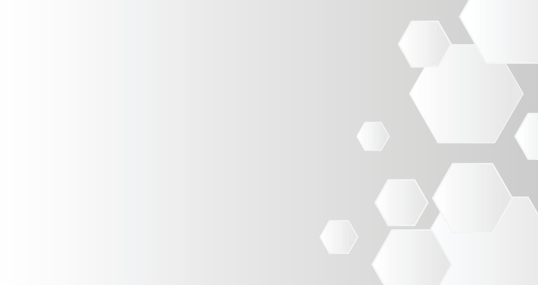 Abstract hexagon on gray background. Geometric business design vector