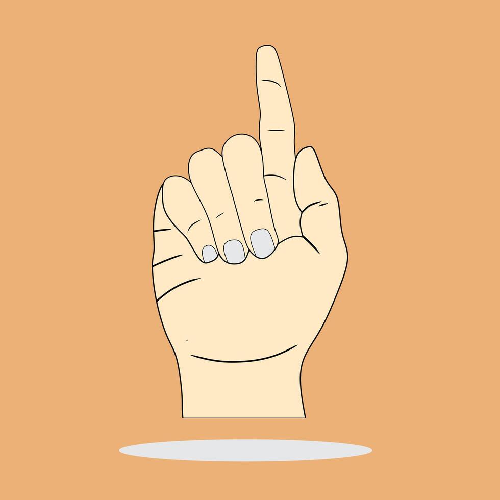 Illustration of a Gesturing Hand with Translucent Background vector