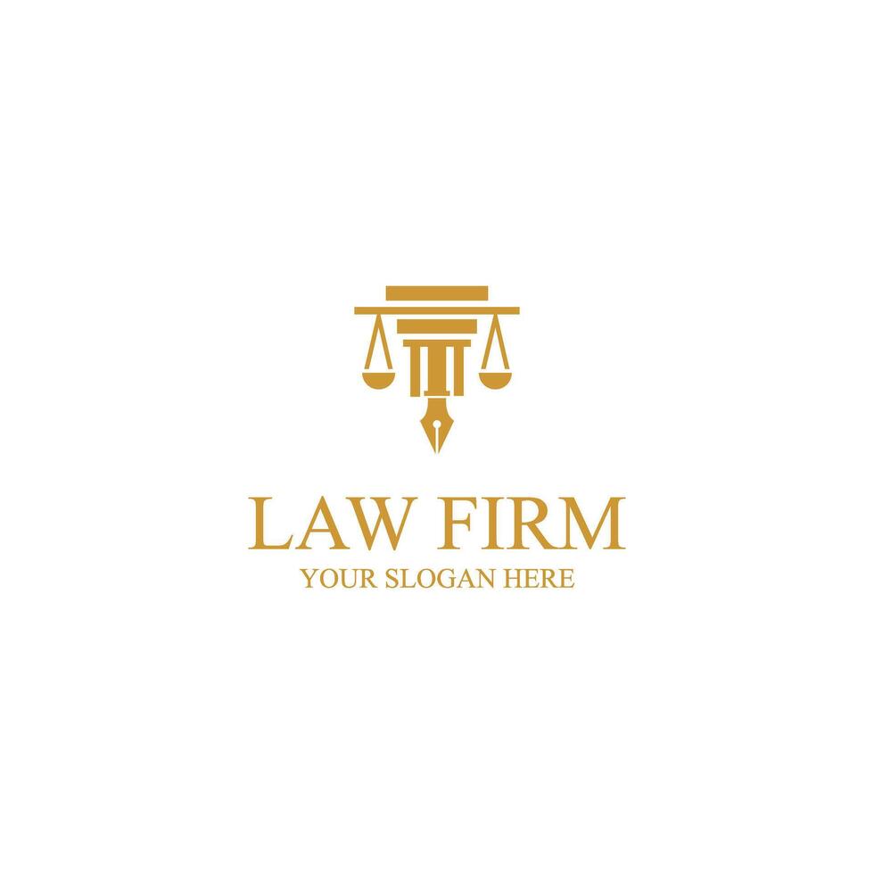 Pen Pillar law firm logo design, icon, , illustration. Suitable for your design need, logo, illustration, animation, etc. vector