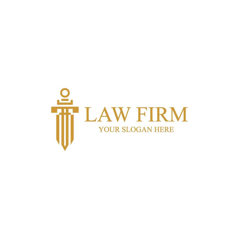 Sword Pillar law firm logo design, icon, , illustration. Suitable for your design need, logo, illustration, animation, etc. vector