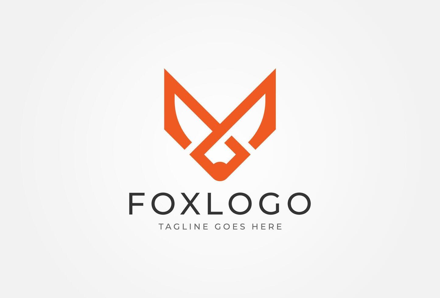 Letter M Fox Head logo design vector