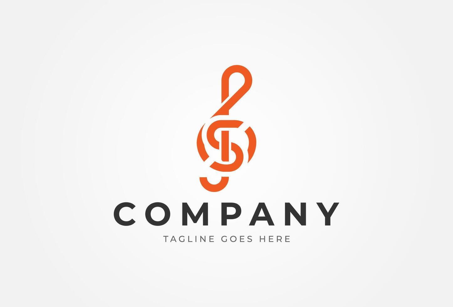 Letter S Music Logo Design vector