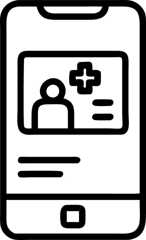 Telemedicine mobile app on smartphone with glossy background flat vector