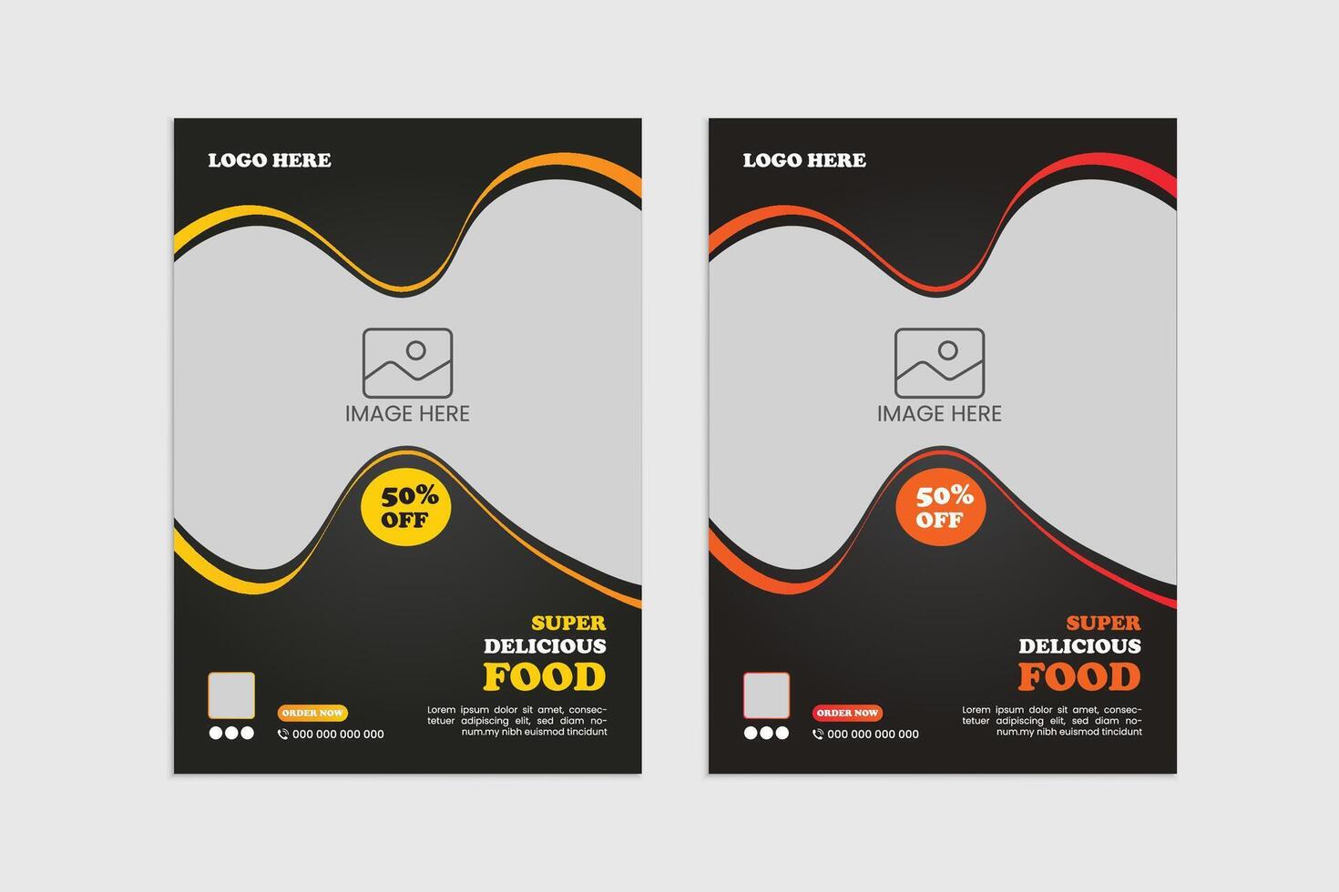 Modern restaurant flyer template for advertisement and marketing. ready to edit and use vector