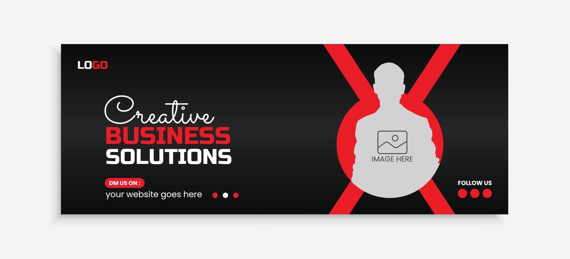 Corporate facebook cover social media web banner vector