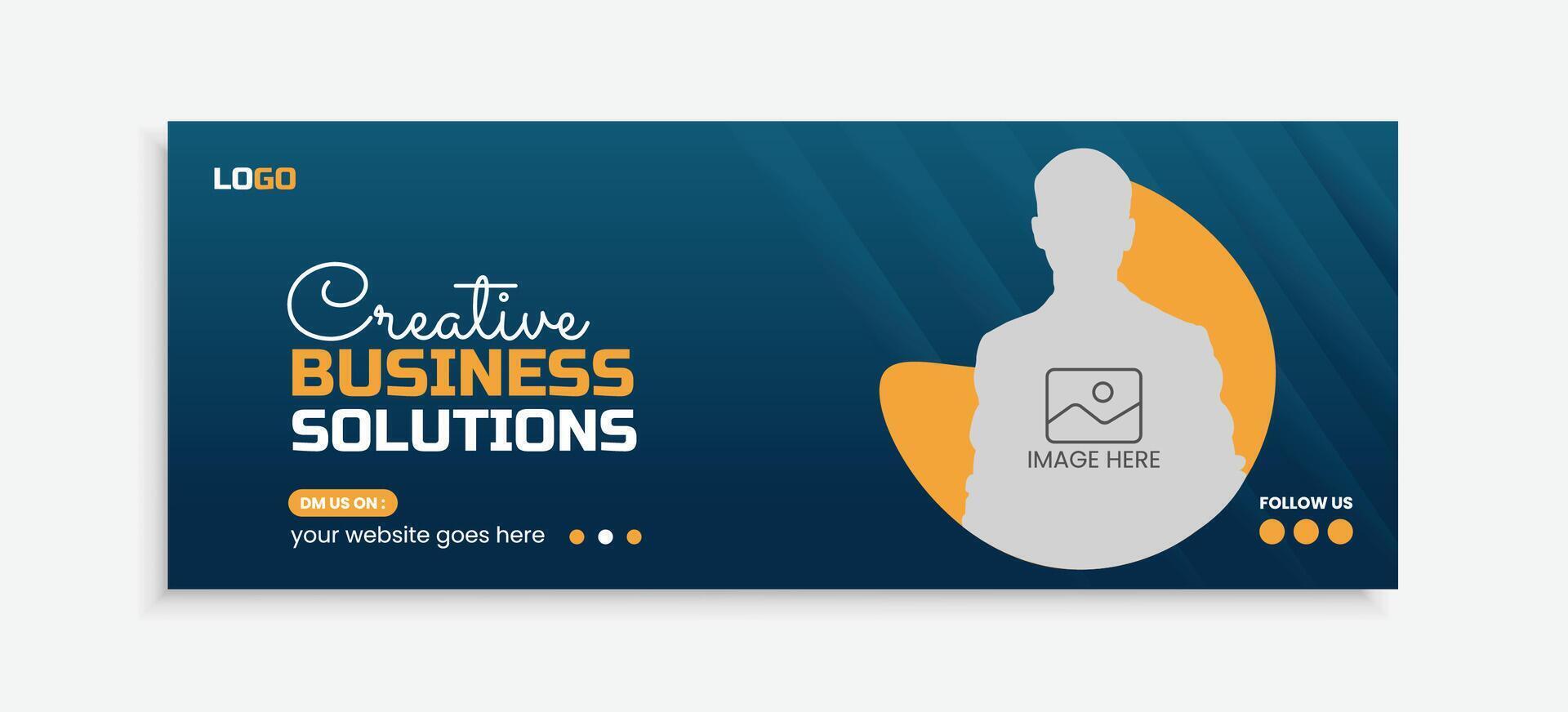 Creative corporate business marketing social media facebook cover banner post template vector