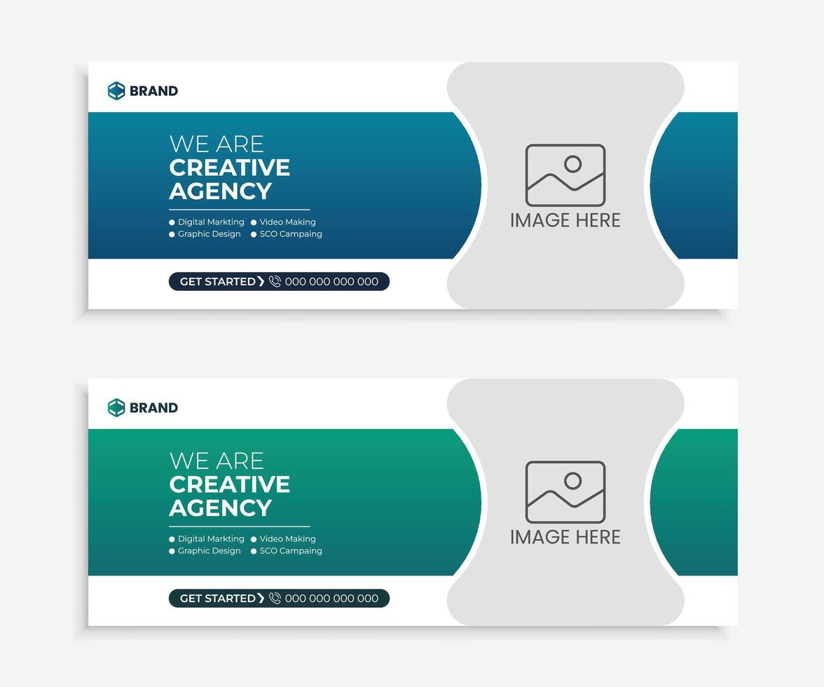 Creative corporate business marketing social media facebook cover banner post template. vector