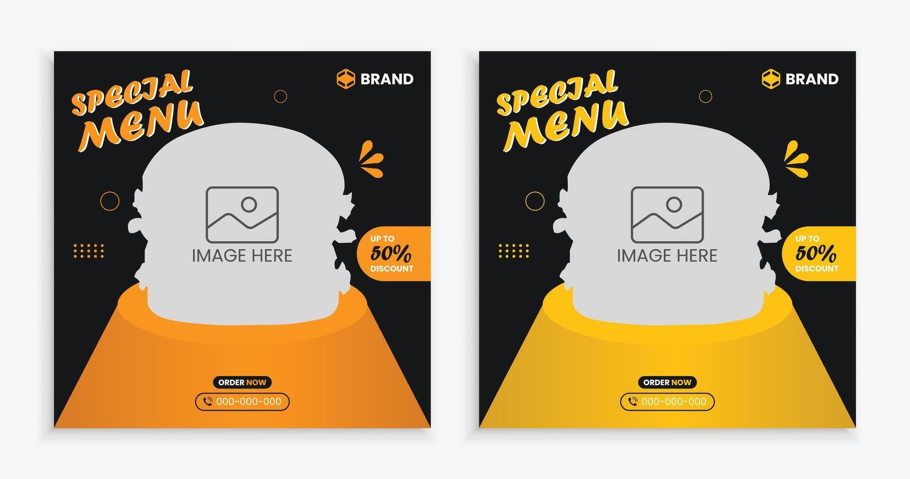 Burger social media post illustration. vector
